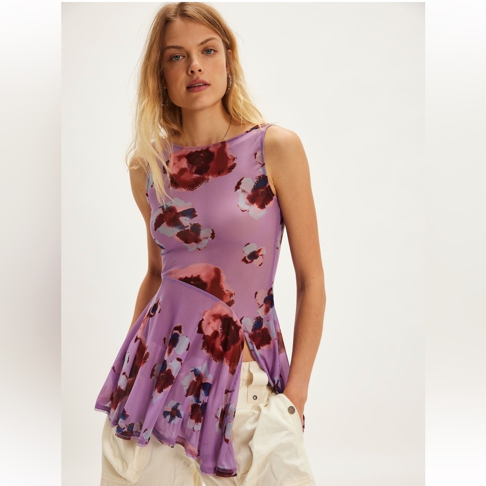 Free People floral tunic size small